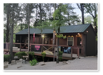 A picture of both of our cabins